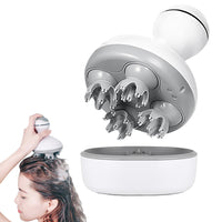 Portable Electric Scalp Massager Smart Head Scratcher with Replacement Massage Heads