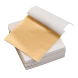 100Pcs Gilding Gold Silver Leaf Sheet Book Foil Paper Decorating Art Craft Gold