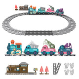 Toddler Electric Train Set – Magnetized Train Toy with Music Lights and Tracks