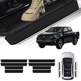 8 PCS Carbon Fiber Texture Car Door Sill Guard Stickers