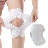 Pair of Adjustable Knee Brace Breathable Knee Support Pads for Workout Sports White