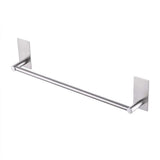 Stainless Steel Self-Adhesive Towel Rack for Bathroom – No-Drill Wall-Mounted Holder Silver