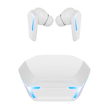 Wireless Bluetooth Gaming Earphones In-Ear Headsets with Breathing Light White