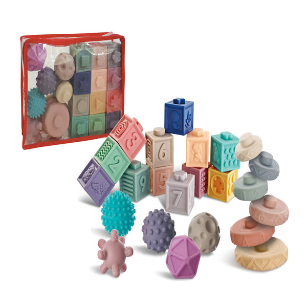 23PCS Colorful Soft Stacking Blocks Baby Toys Style 2