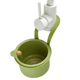Kitchen Sink Strainer Basket with Faucet Hook – Fruit & Vegetable Stopper Green