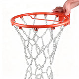 Heavy-Duty Metal Basketball Net for Outdoor Hoops Durable All-Weather Chain Net