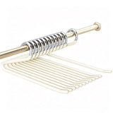 10PCS Open Ended Pants Hangers Non Slip Heavy Duty Metal Hangers for Closet Cream White