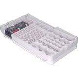 93 Slot Battery Storage Organiser Holder with Tester-Battery Caddy Rack Case Box