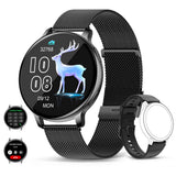 Smart Watch for Women with Bluetooth Calls Fitness Tracker and Sleep Monitor Black