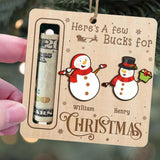 2Pcs Christmas Money Holders Funny Christmas Cash Holder Xmas Tree Hanging Ornaments Style 1
