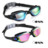 2Pcs Swimming Goggles – Anti-Fog No-Leak Swim Goggles for Adults Women and Men