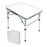 Foldable Aluminum Camping Table 60x45cm Adjustable Height with Handle