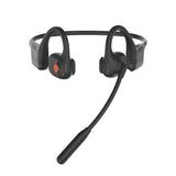Open-Ear Air Conduction Headphones Wireless with Noise Canceling Mic for Sports Office Black