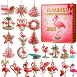 2D Flat Advent Calendar Surprise Box Flamingo-Themed Christmas Gift