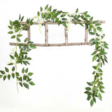 4PCS Artificial Silk Wisteria Vine Hanging Garlands 1.8m for Home & Garden Decoration White