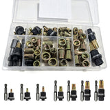 84 PCS M3 to M12 Carbon Steel Threaded Rivet Nut Tool Kit