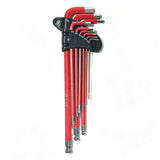 9Pc Hex Key Set with CRV Steel for Car and Motorcycle Repair Red