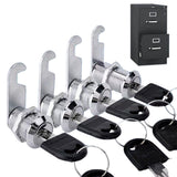 4 Pcs Cam Lock with Keys Door Barrel Drawer Cabinet Mail Box Cupboard Locker