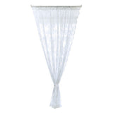 Vintage Lace Sheer Curtains with Flower & Branch Design Voile Curtains for Living Room & Garden