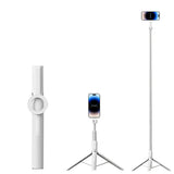 Magnetized Selfie Stick Tripod 360-degree Rotatable Tripod for iPhone Android - White