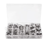 91PCS Stainless Steel Hose Clamps Worm Gear Kit