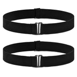 2-Pack Women’s Adjustable Stretch Belts Invisible Elastic Waistband for Pants and Dresses Black