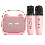 Mini Karaoke Machine – Portable MP3 Player with 2 Wireless Mics Toys & Gifts Pink