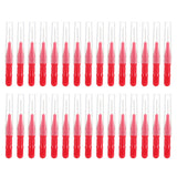 30 PCS Mini Cleaning Brushes for Braces Teeth Lashes and Brows Red