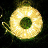 Solar Rope Lights 12m 100 LED with 8 Modes for Parties and Weddings Warm White