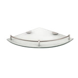 Glass Shelves Wall Mounted Bathroom Toughened Clear Corner Shelf