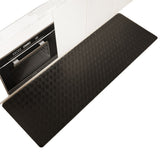 Waterproof Leather Kitchen Mat Non Slip for Standing Work Areas Black