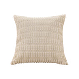 2Pcs Set Throw Pillow Covers Neutral Decorative Pillowcase for Couch Bed Sofa Beige