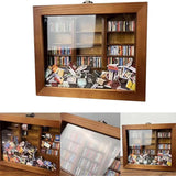 Sensory Bookshelf with 200Pcs Miniature Books Desk Ornament Room Office Decor