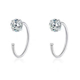 Lightweight Sterling Silver Half Hoop Earrings for Daily Wear Party