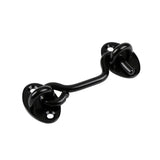 2Pcs Set Window Barn Door Latch Cabin Hook and Eye Brass Gate Shed Lock Black