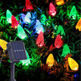 7M Solar Strawberry String Lights Waterproof Christmas LED Holiday Decor - Multicolor