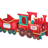 Santa Gift Train Christmas Cardboard Gift Box – Present Holder Home Decoration Style 1