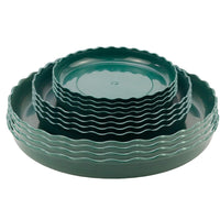 12Pcs Round Plastic Plant Saucers – Durable Flower Pot Trays for Indoor & Outdoor Garden