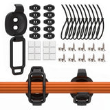 10 Pcs Adhesive Cable Clips Cord Organizer Zip Tie Mount Holder Black
