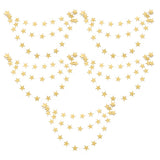 5 PCS 4m Thick Paper Star Garland Bunting Banners for Parties Weddings Gold