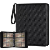 Portable 9-Pocket Trading Card Binder Holds 1080 Cards for Sports Game Cards