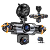 1080P 5 Channel Dash Cam WiFi Front Rear Left Right Inside Car