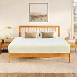 Elastic Box Spring Cover 4 Sides Wrap Around Bed Skirt Beige