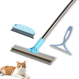 3 in 1  Carpet Rake Adjustable Long Handle for Dog Cat Fur