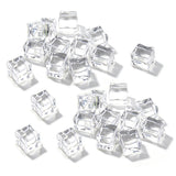25 PCS Clear Simulated Ice Cubes for Drink Reusable Ice Cubes for Decor Home Bar Parties