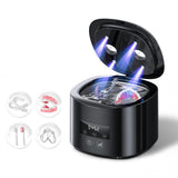 350ml Rechargeable Ultrasonic Cleaner 55kHz with 3 Modes Blue Light Black