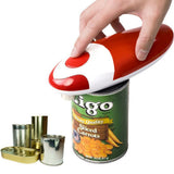 Automatic Electric Can Opener One-Touch Hands-Free Can Opener Battery Operated Kitchen Gadget Red