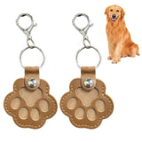 2PCS Pet Paw Shaped Key Chain – Pet Fur Storage and Memorial Gift Key Ring Camel