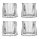 4PCS 180ml Spinning Whiskey Glasses for Bourbon Scotch Liquor and Cocktails Style 3