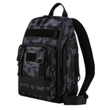 Fishing Tackle Backpack with Rod Holder Outdoor Shoulder Bag for Fishing Gear Storage Deep Blue
